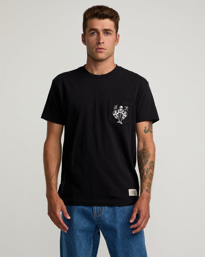 RVCA Invisible Man T-Shirt - BLACK - Sun Diego Boardshop