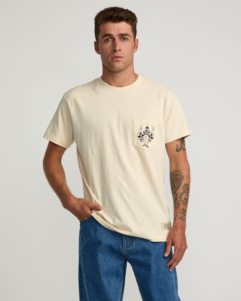 RVCA Invisible Man T-Shirt - SILVER BLEACH - Sun Diego Boardshop