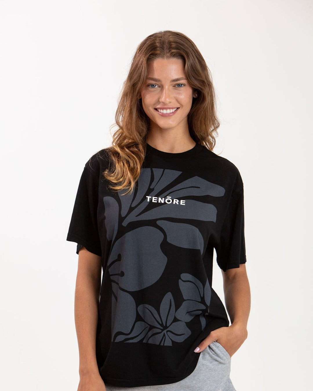 Tenore Aloha Boyfriend Tee - BLACK - Sun Diego Boardshop