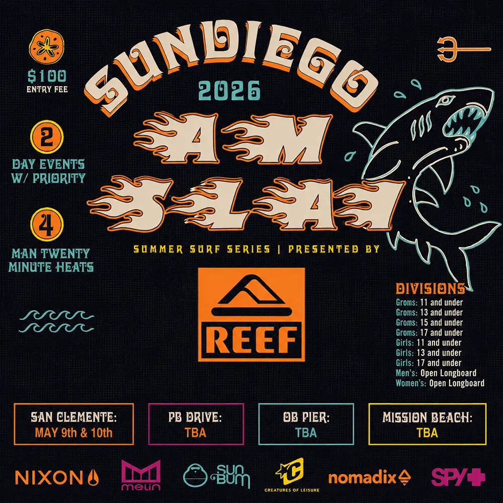 The 2026 Sun Diego Am Slam Surf Series Presented By Reef
