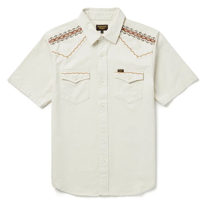 Seager Men's Amarillo Short Sleeve Shirt - White Wash - Sun Diego Boardshop