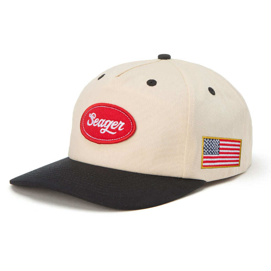 Seager Americana Snapback - Cream/ Black - Sun Diego Boardshop