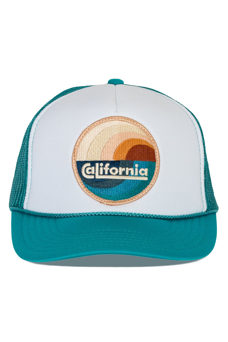 That Friday Feeling California Waves Trucker Hat - JADE SPLIT - Sun Diego Boardshop