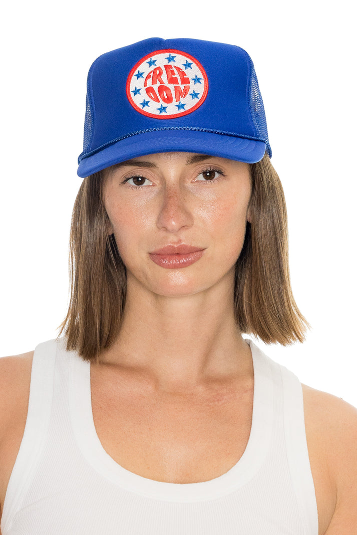 That Friday Feeling Freedom Stars Trucker Hat - Royal Blue - Sun Diego Boardshop
