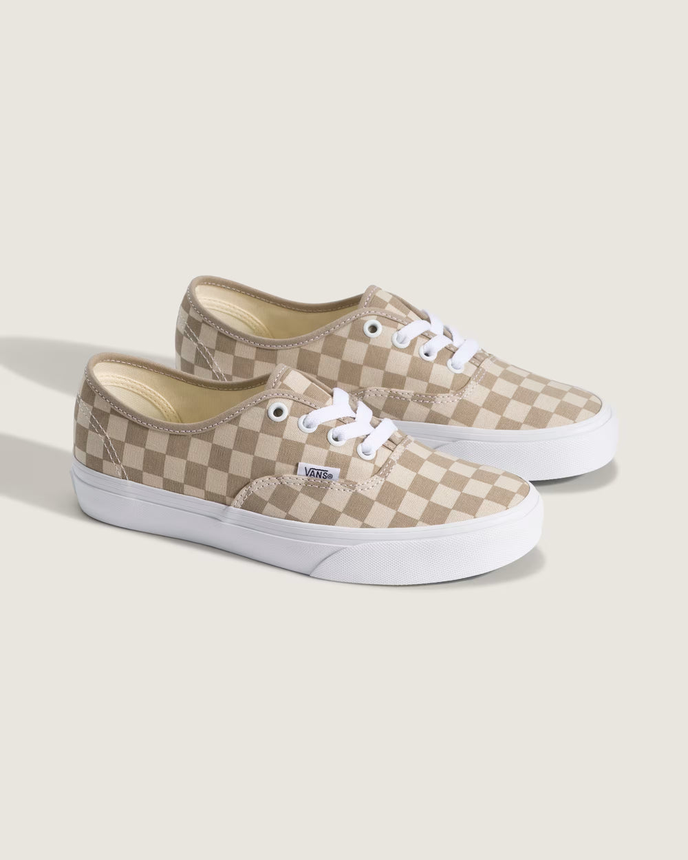 Vans Men's Authentic Checkerboard Shoe - Aluminum/Oatmeal - Sun Diego Boardshop