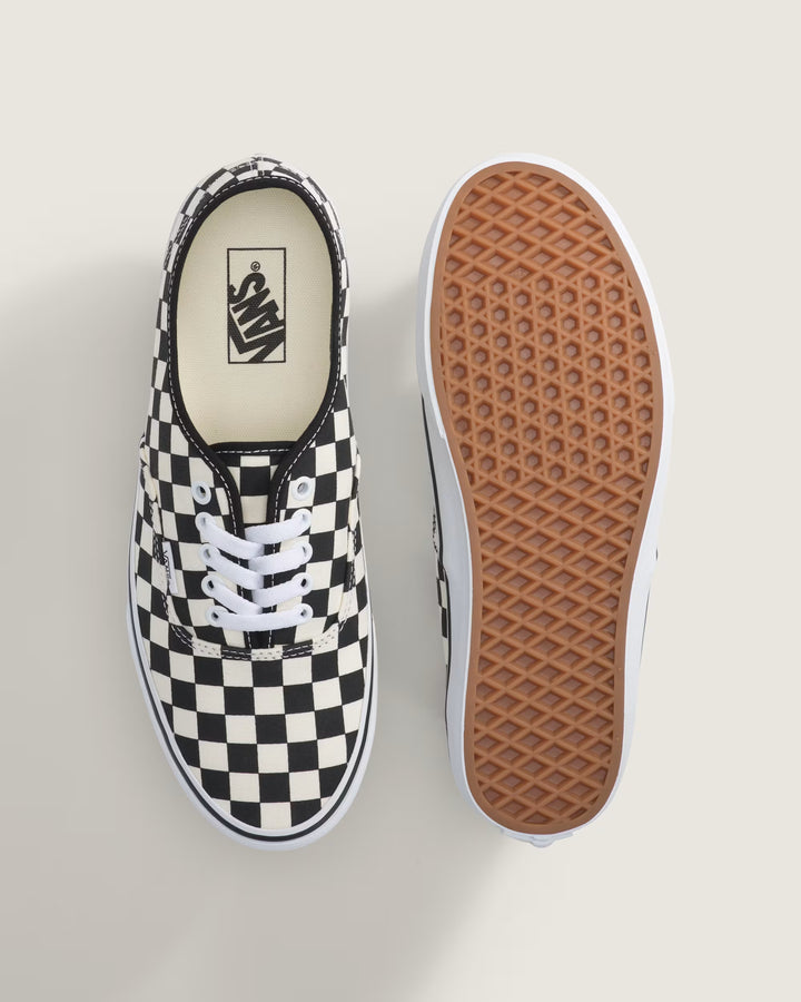 Vans Men's Authentic Checkerboard Shoe - Black/White - Sun Diego Boardshop