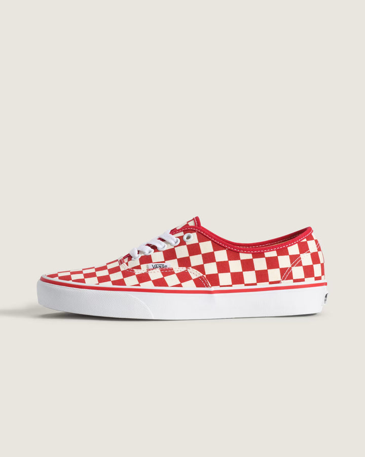 Vans Men's Authentic Checkerboard Shoe - Red/White - Sun Diego Boardshop