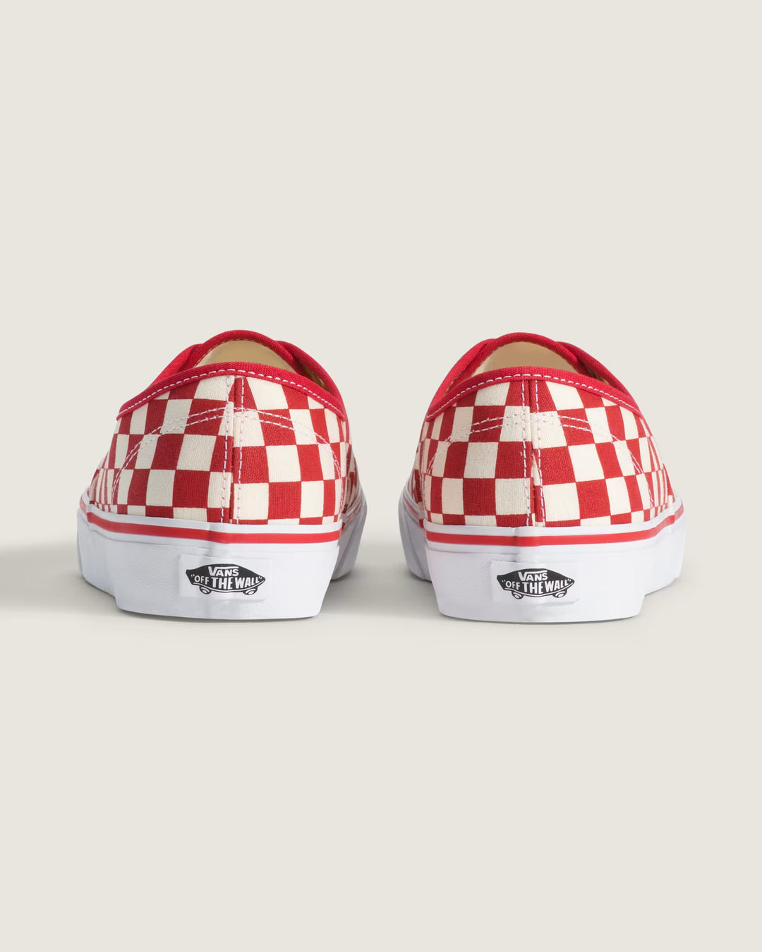 Vans Men's Authentic Checkerboard Shoe - Red/White - Sun Diego Boardshop