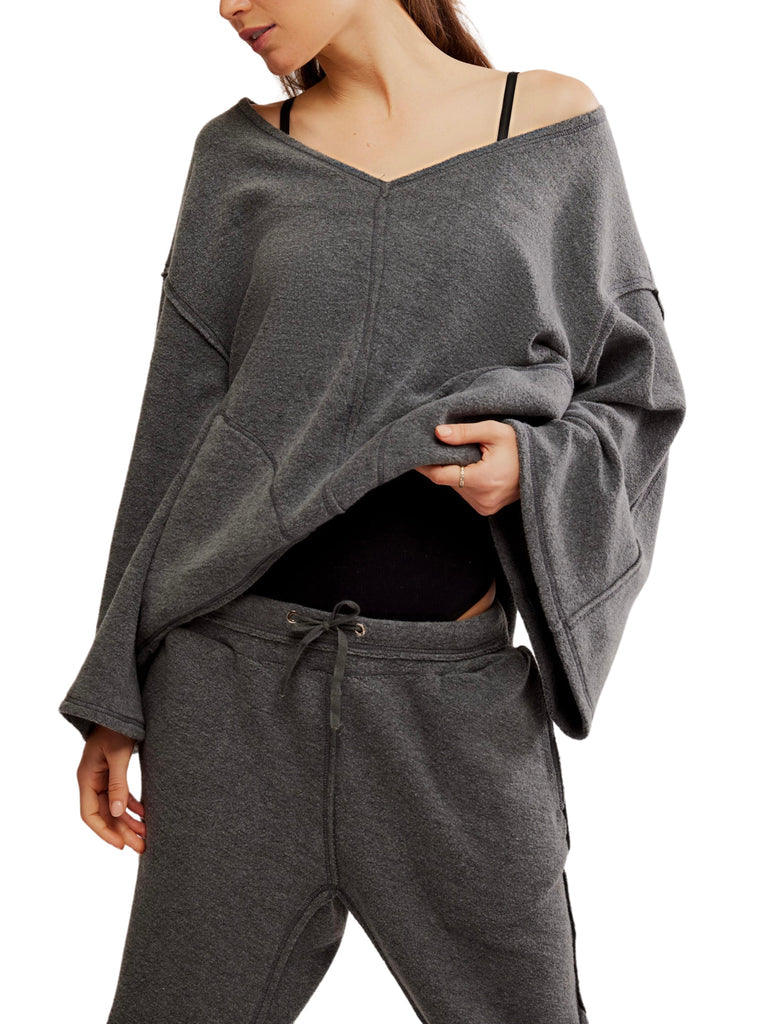 Free People DAY OFF PULLOVER - WASHED BLACK - Sun Diego Boardshop