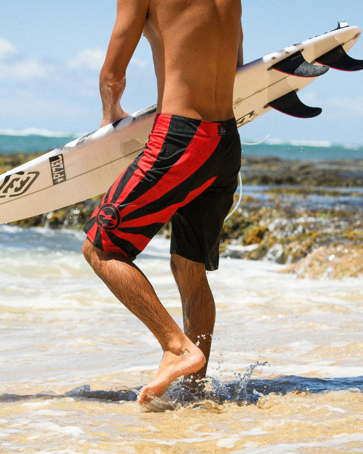 Billabong Men's A.I. Rising Sun Pro 22" Boardshorts - Black/Red - Sun Diego Boardshop