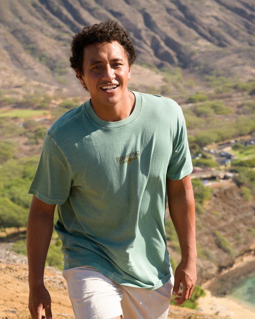 Billabong Pure Intentions Wave Washed Premium Short Sleeve T-Shirt - Seagreen - Sun Diego Boardshop