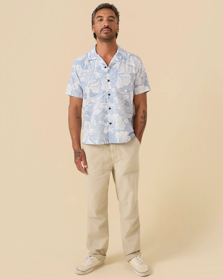 Outerknown Men's The BBQ Shirt - Solimar Blue Kellyloha - Sun Diego Boardshop
