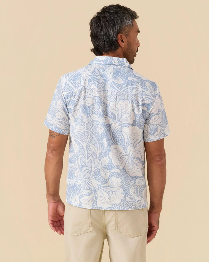 Outerknown Men's The BBQ Shirt - Solimar Blue Kellyloha - Sun Diego Boardshop