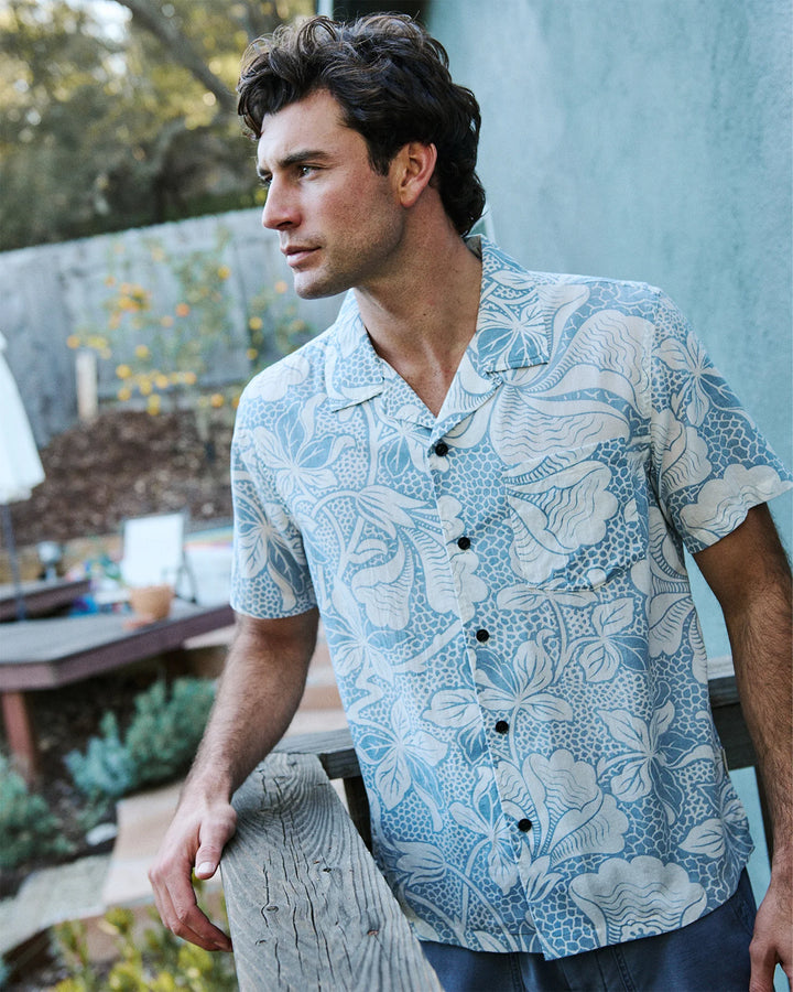 Outerknown Men's The BBQ Shirt - Solimar Blue Kellyloha - Sun Diego Boardshop