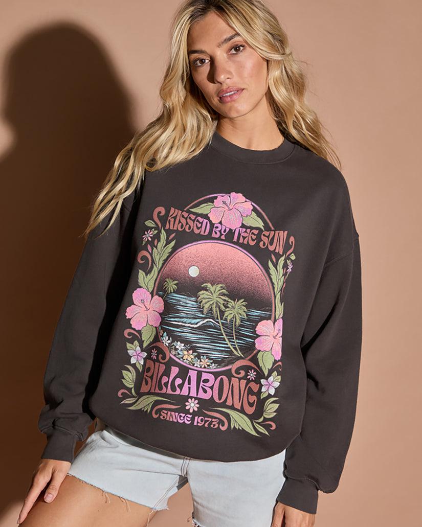 Billabong Ride In Oversized Crewneck Sweatshirt - BLACK SANDS 7 - Sun Diego Boardshop