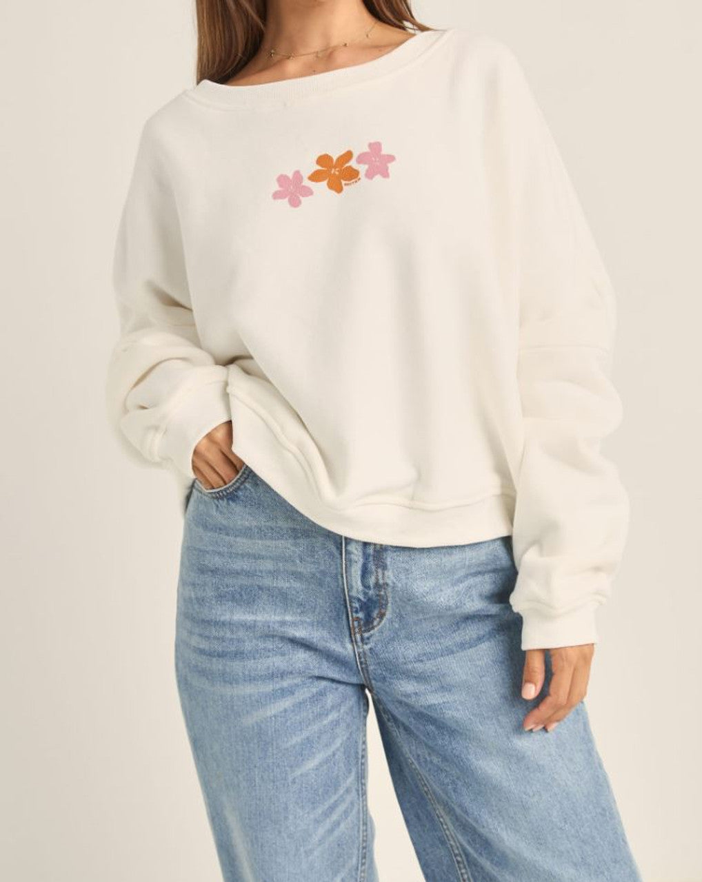 Rhythm Bora Bora Slouch Fleece - VINTAGE WHITE - Sun Diego Boardshop