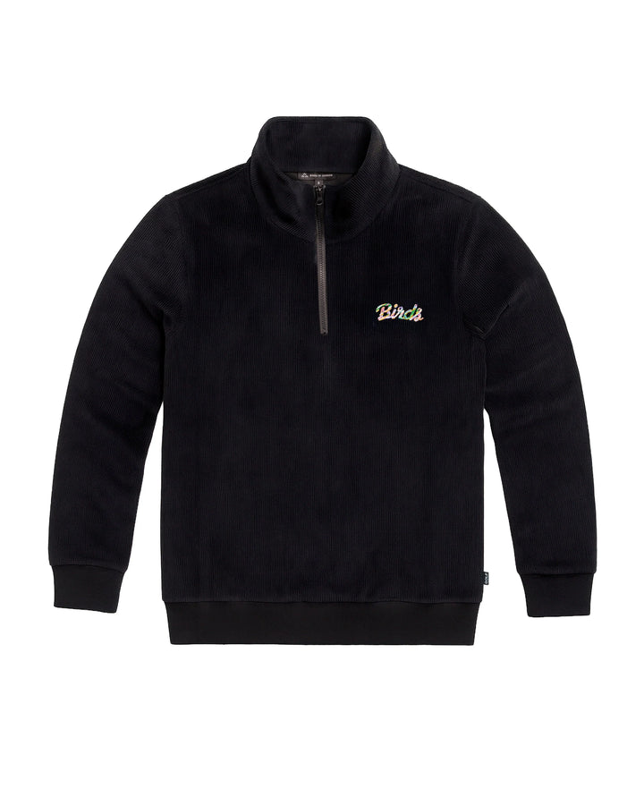 Birds Of Condor Men's Rage Cord Quarter Zip - Black - Sun Diego Boardshop