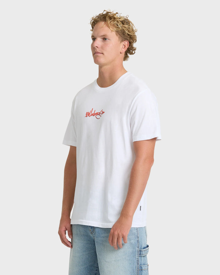 Billabong Men's Occys Point Premium Short Sleeve Cotton T-Shirt - White