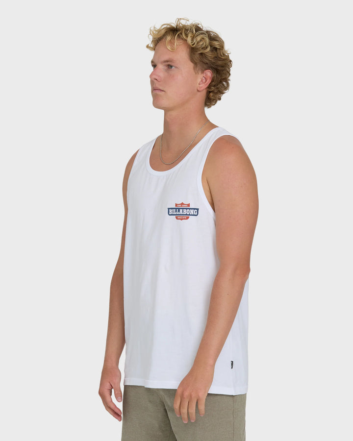 Billabong Men's Walled Premium Tank Top - White
