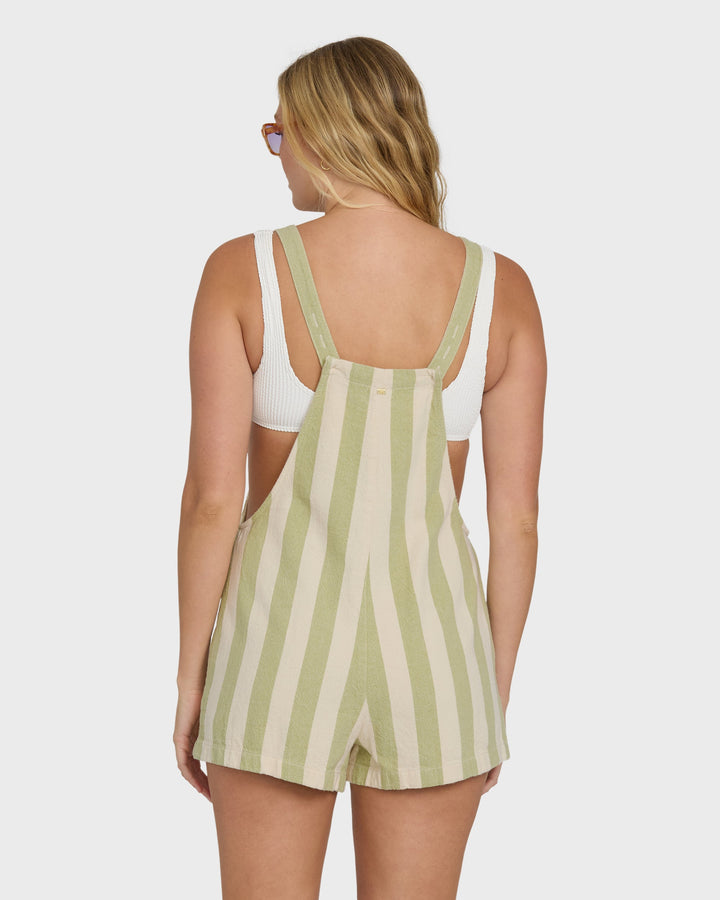 Billabong Women's Beach Crush Yarn-Dyed Overalls - Cactus - Sun Diego Boardshop