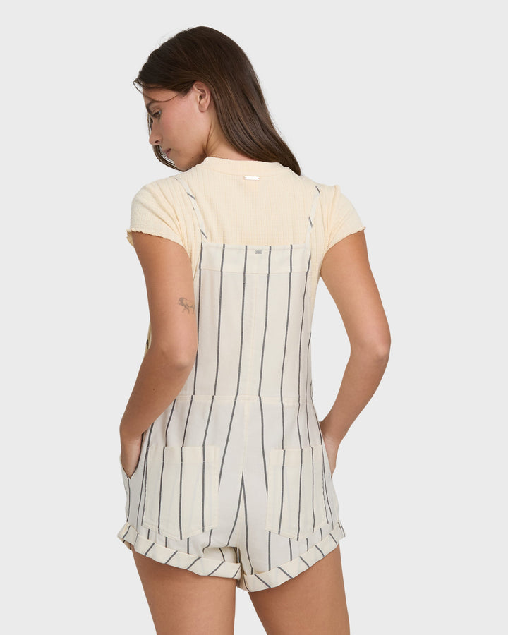 Billabong Women's Wild Pursuit Overall Romper - White Cap - Sun Diego Boardshop