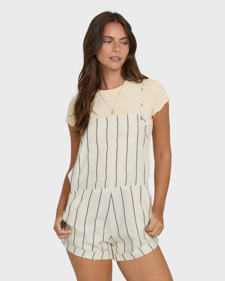 Billabong Women's Wild Pursuit Overall Romper - White Cap - Sun Diego Boardshop
