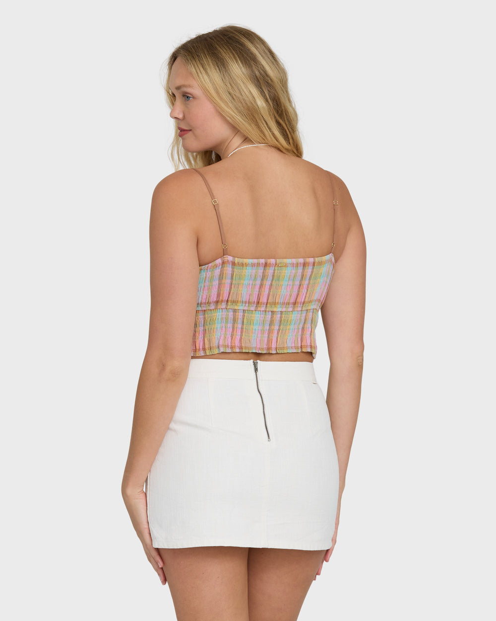 Billabong Women's Sweet Check Tank Top - Party Pink - Sun Diego Boardshop