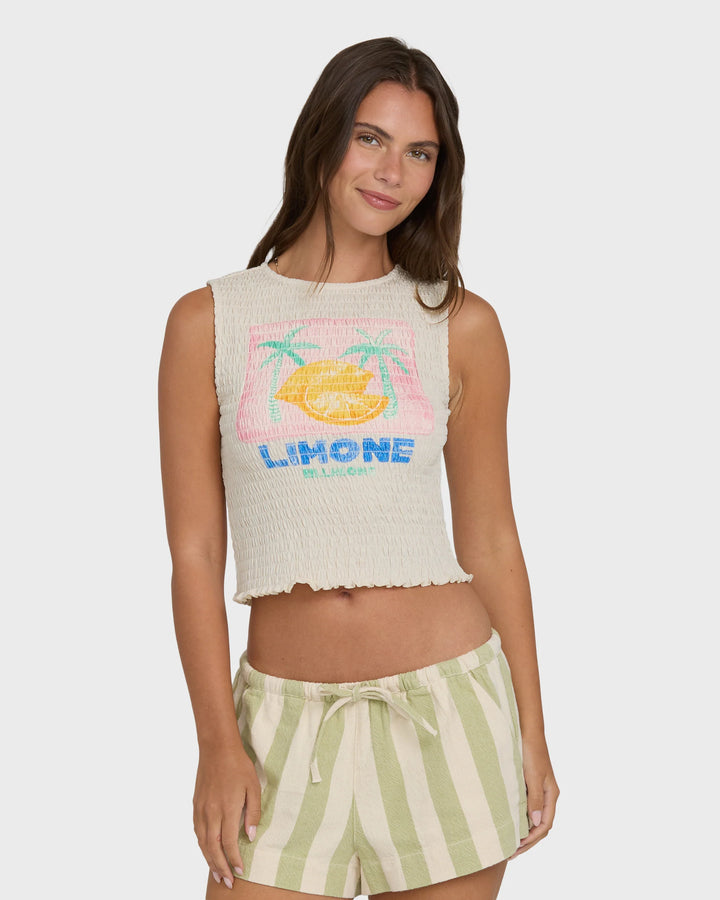 Billabong Women's Club Beach Tank Top - White Cap - Sun Diego Boardshop