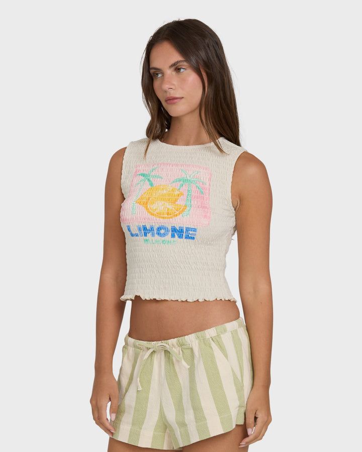 Billabong Women's Club Beach Tank Top - White Cap - Sun Diego Boardshop