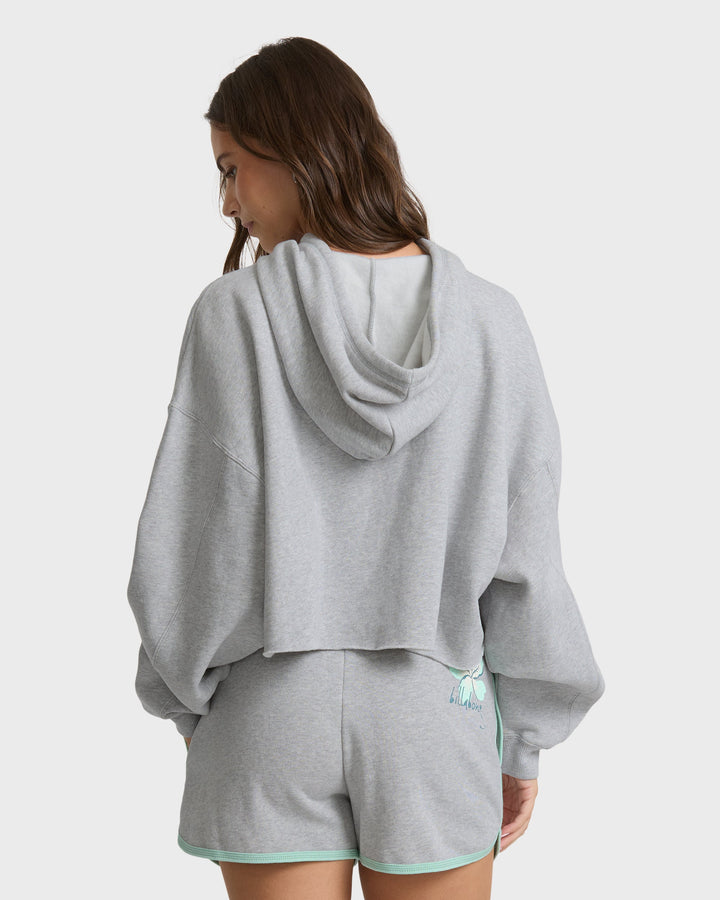 Billabong Women's Palmer Hood Pullover Hoodie - Heather Gray - Sun Diego Boardshop