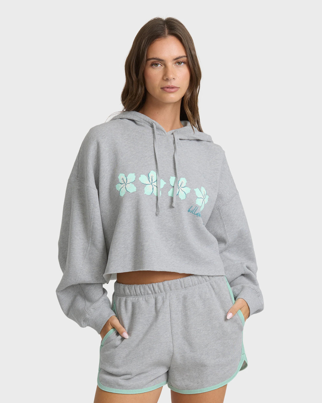 Billabong Women's Palmer Hood Pullover Hoodie - Heather Gray - Sun Diego Boardshop