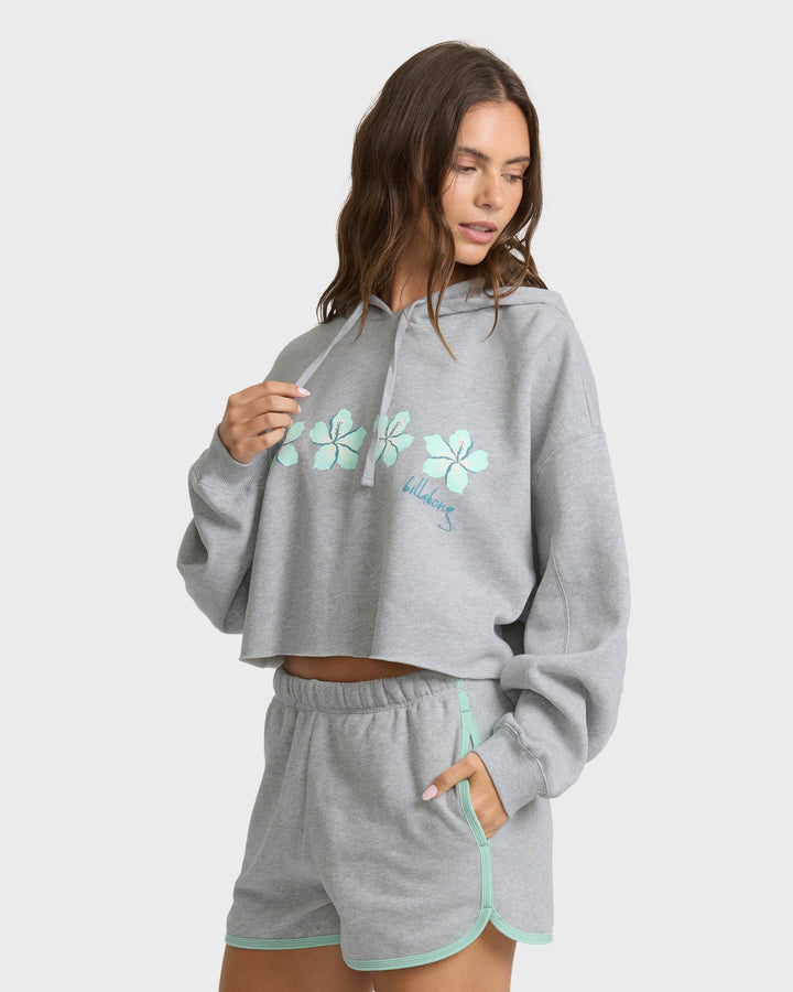 Billabong Women's Palmer Hood Pullover Hoodie - Heather Gray - Sun Diego Boardshop