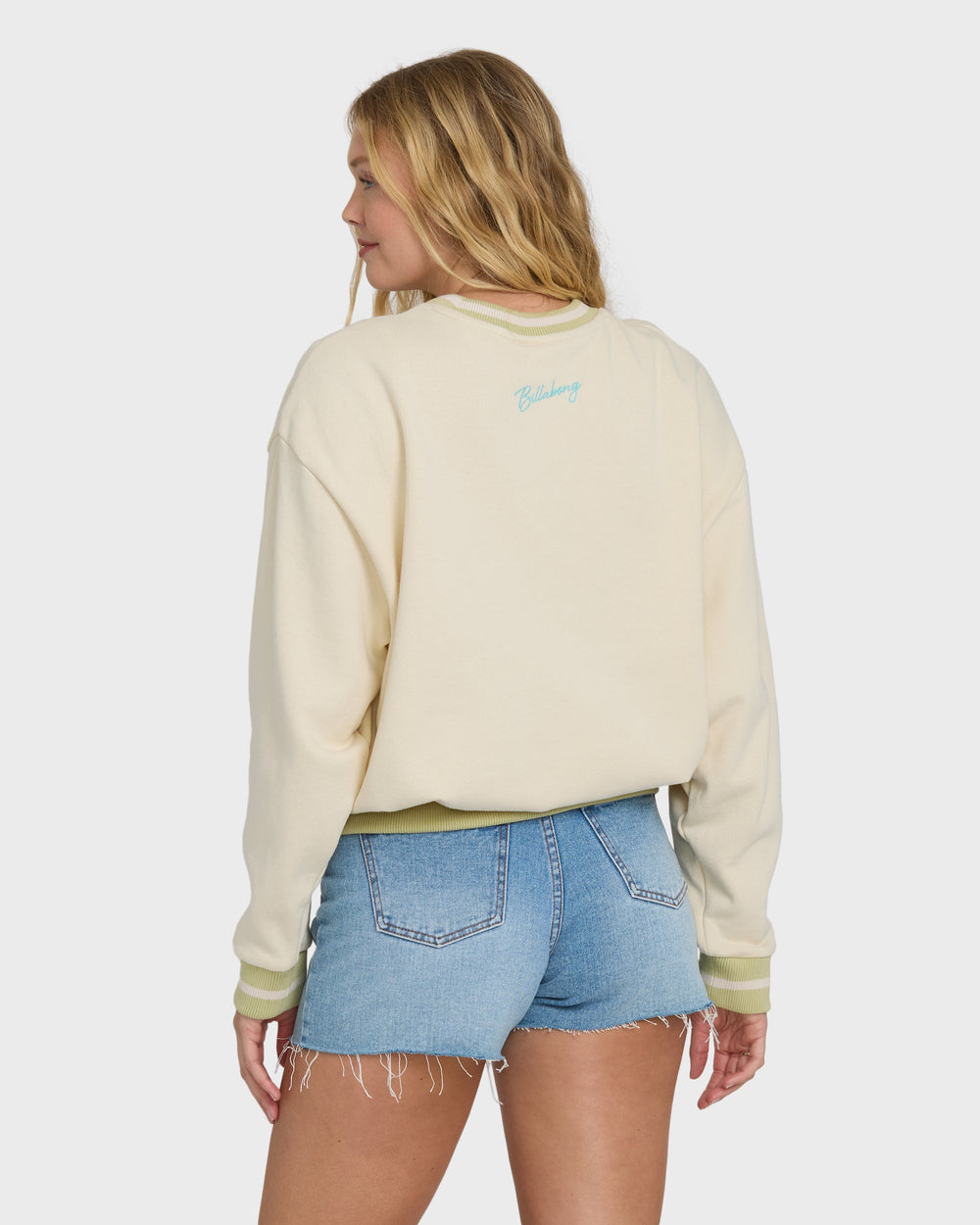 Billabong Women's Summer Dreams Kendal Crewneck Sweatshirt - White Cap - Sun Diego Boardshop