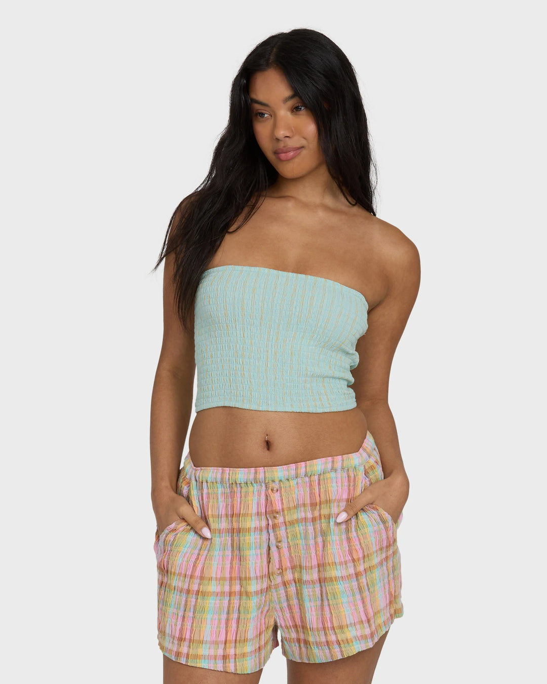 Billabong Women's Keep It Simple 2 Tube Sleeveless Woven Shirt - Clearwater - Sun Diego Boardshop