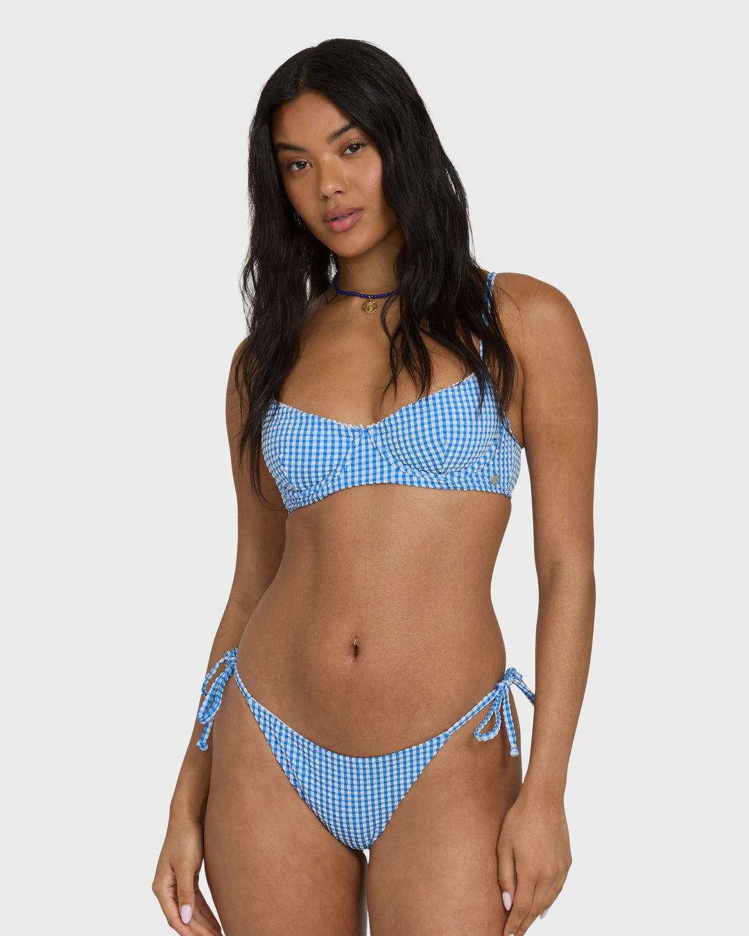 Billabong Women's Mini Wave Check Helena Underwire Bikini Top - True Blue - Sun Diego Boardshop