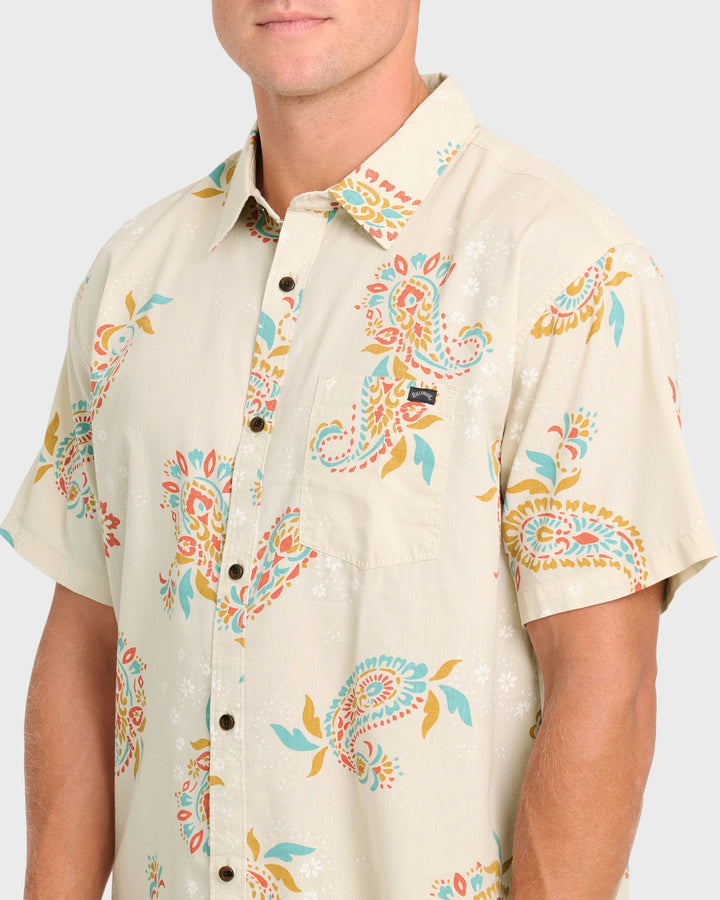 Billabong Men's Sundays Short Sleeve Woven Shirt - Oatmeal - Sun Diego Boardshop