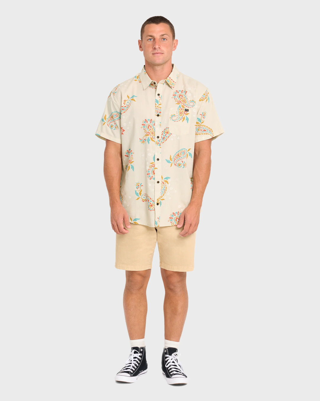 Billabong Men's Sundays Short Sleeve Woven Shirt - Oatmeal - Sun Diego Boardshop