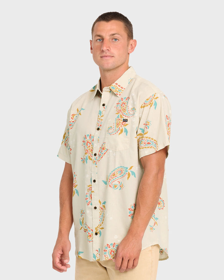 Billabong Men's Sundays Short Sleeve Woven Shirt - Oatmeal - Sun Diego Boardshop