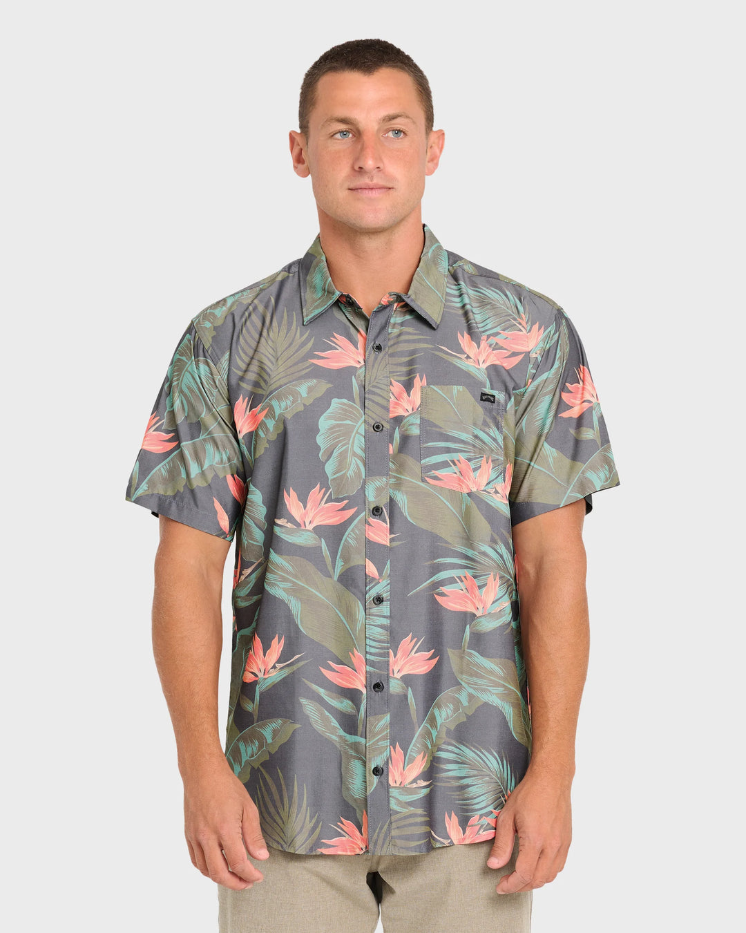 Billabong Men's Sundays Lounge Short Sleeve Woven Shirt - Phantom - Sun Diego Boardshop