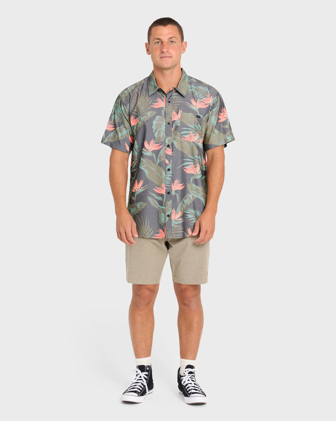 Billabong Men's Sundays Lounge Short Sleeve Woven Shirt - Phantom - Sun Diego Boardshop