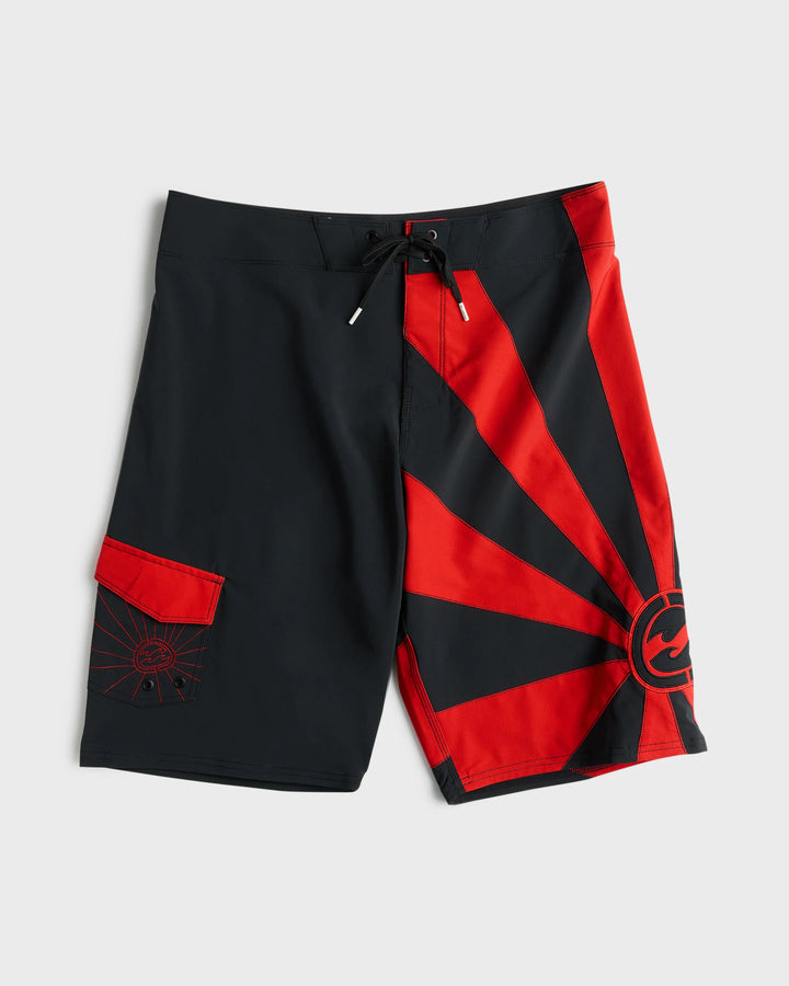 Billabong Men's A.I. Rising Sun Pro 22" Boardshorts - Black/Red - Sun Diego Boardshop