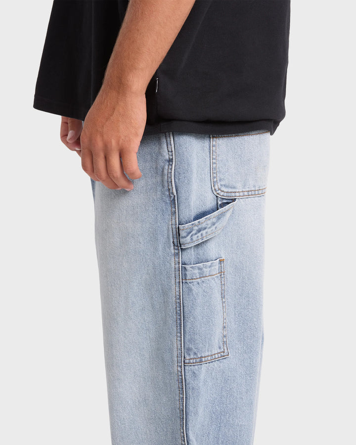 Billabong Men's Bad Dog Carpenter Pants - Bleached Blue Wash - Sun Diego Boardshop
