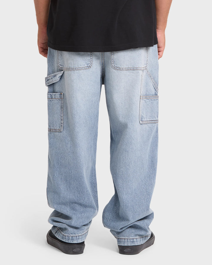 Billabong Men's Bad Dog Carpenter Pants - Bleached Blue Wash - Sun Diego Boardshop