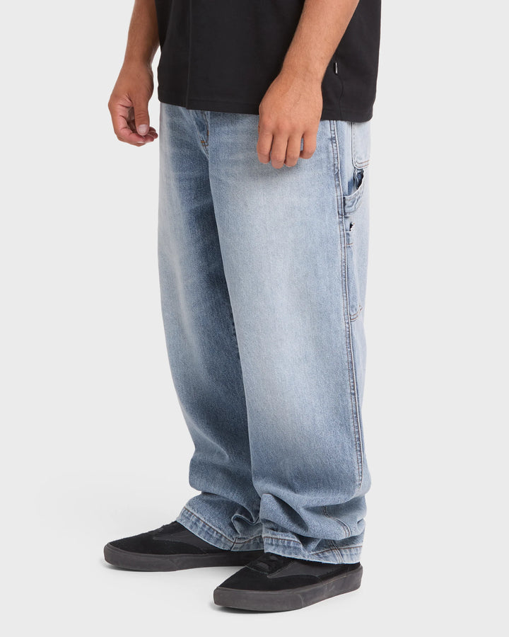 Billabong Men's Bad Dog Carpenter Pants - Bleached Blue Wash - Sun Diego Boardshop