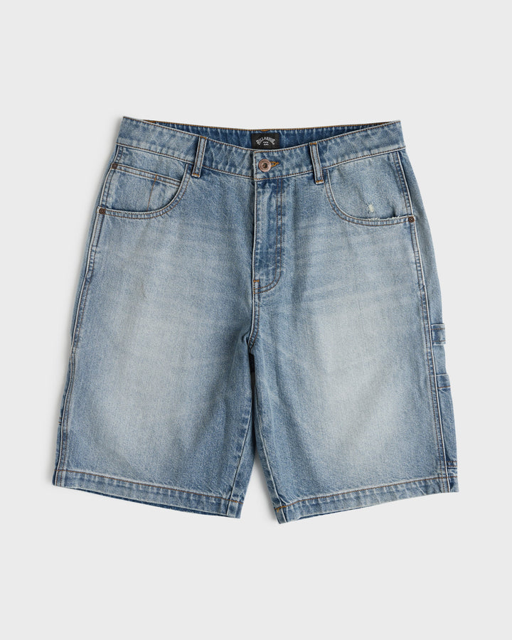 Billabong Men's Bad Dog Workwear Denim Shorts - Bleached Blue Wash - Sun Diego Boardshop