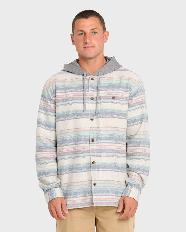 Billabong Men's Baja Long Sleeve Flannel Shirt - Oatmeal - Sun Diego Boardshop