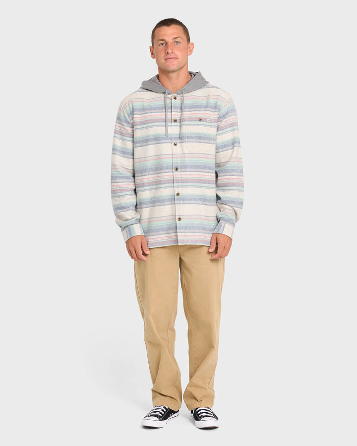 Billabong Men's Baja Long Sleeve Flannel Shirt - Oatmeal - Sun Diego Boardshop