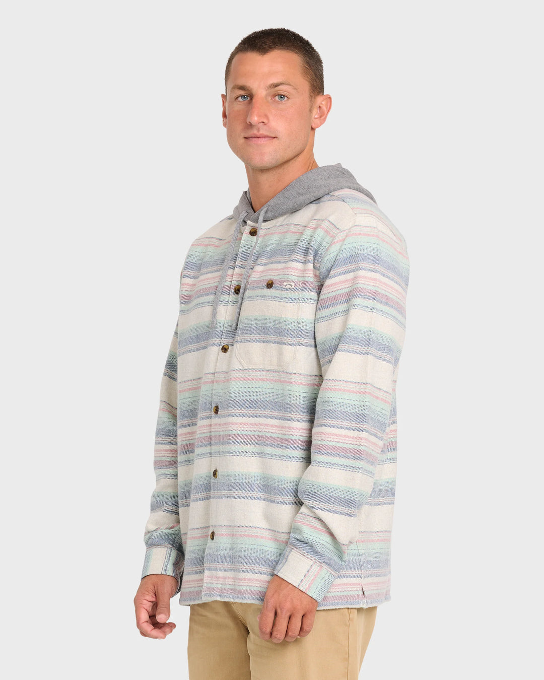 Billabong Men's Baja Long Sleeve Flannel Shirt - Oatmeal - Sun Diego Boardshop