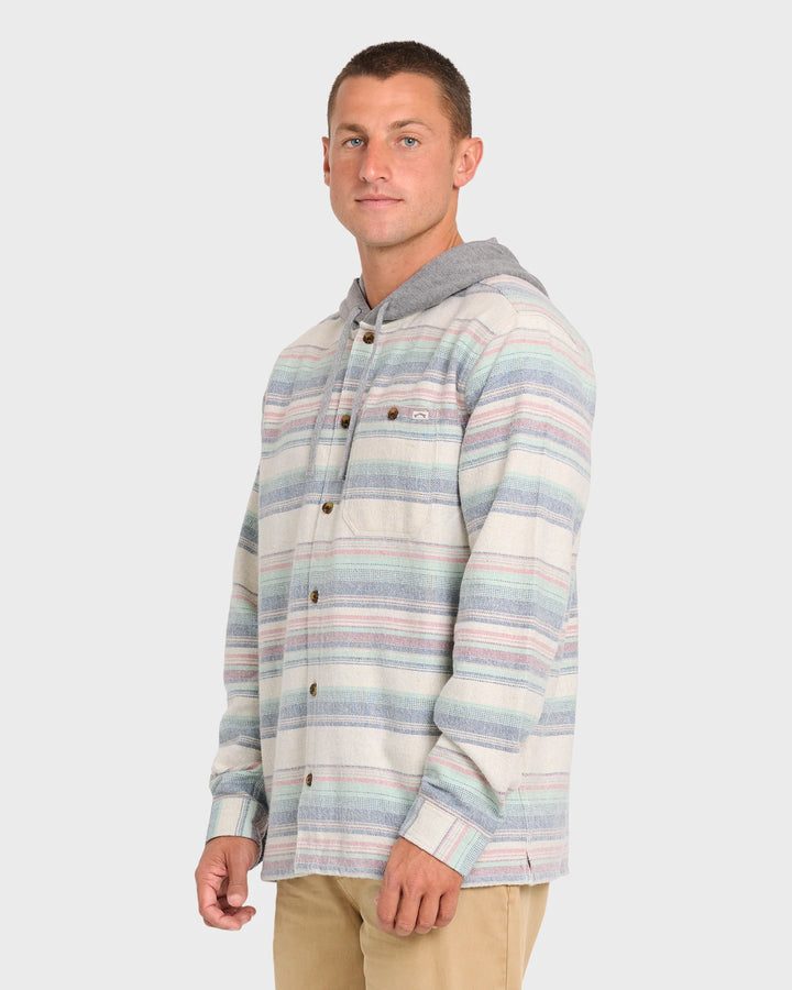 Billabong Men's Baja Long Sleeve Flannel Shirt - Oatmeal - Sun Diego Boardshop