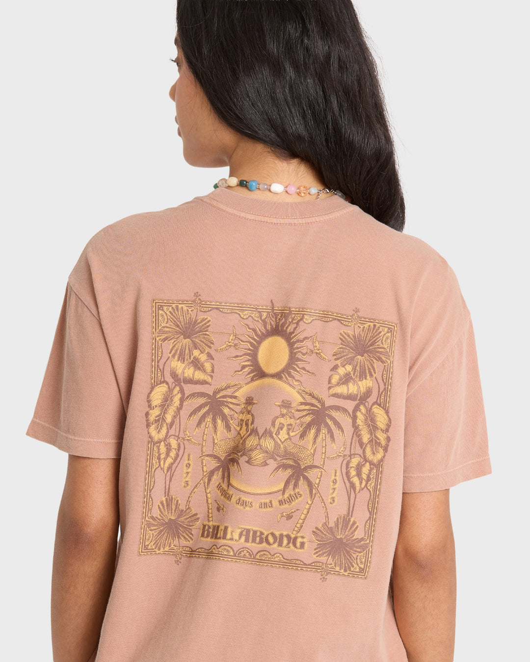 Billabong Women's Hello Sundown Short Sleeve Knit T-Shirt - Sugar Almond